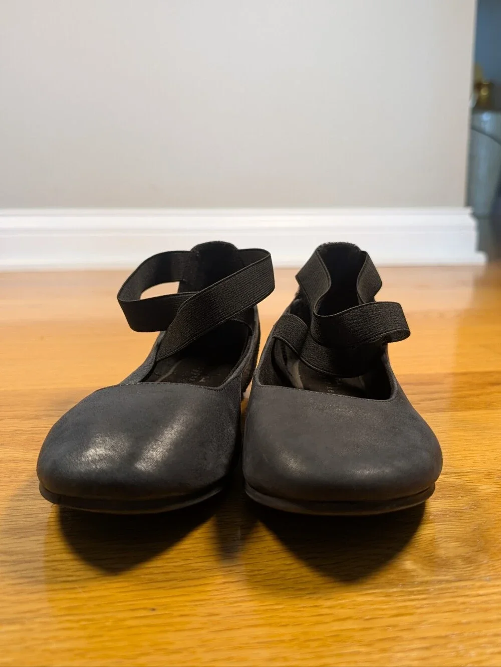 Copper Key - Girls' Loviee Black Leather W/Rhinestones Ballet Flats Size 4